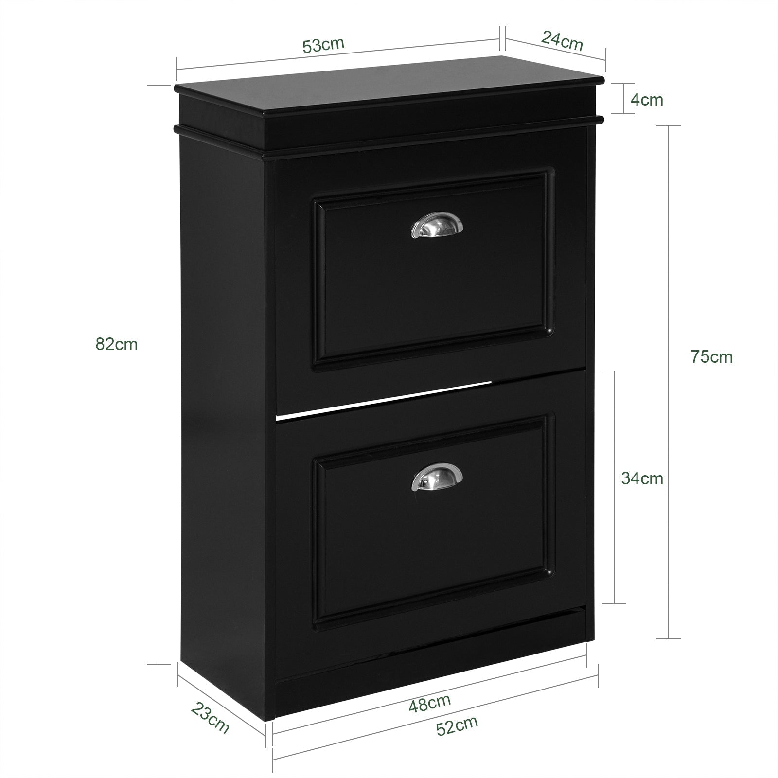 Scarpiera Salvaspazio Slim Portascarpe Salvaspazio Regolabili 54x24x83cm Nero FSR78-SCH