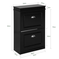 Scarpiera Salvaspazio Slim Portascarpe Salvaspazio Regolabili 54x24x83cm Nero FSR78-SCH