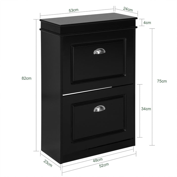 Scarpiera Salvaspazio Slim Portascarpe Salvaspazio Regolabili 54x24x83cm Nero FSR78-SCH