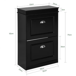 Scarpiera Salvaspazio Slim Portascarpe Salvaspazio Regolabili 54x24x83cm Nero FSR78-SCH