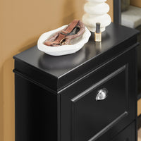 Scarpiera Salvaspazio Slim Portascarpe Salvaspazio Regolabili 54x24x83cm Nero FSR78-SCH