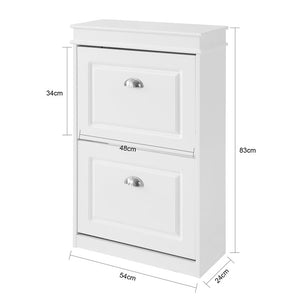 Scarpiera Salvaspazio Slim Portascarpe Salvaspazio Regolabili 54x24x83cm Bianco FSR78-W