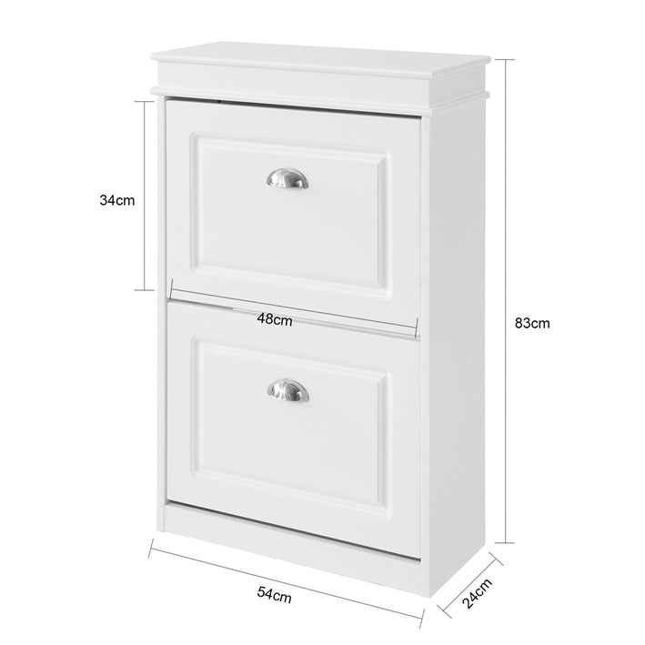 Scarpiera Salvaspazio Slim Portascarpe Salvaspazio Regolabili 54x24x83cm Bianco FSR78-W