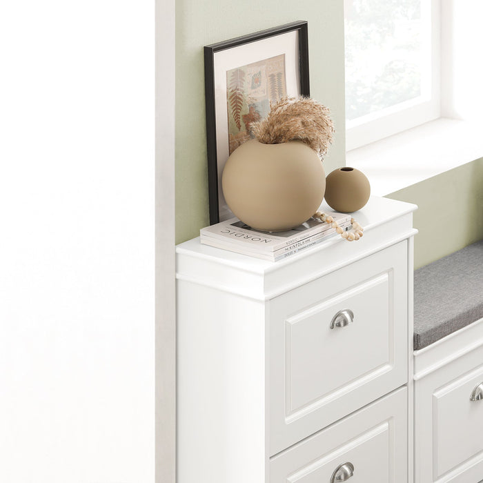 Scarpiera Salvaspazio Slim Portascarpe Salvaspazio Regolabili 54x24x83cm Bianco FSR78-W