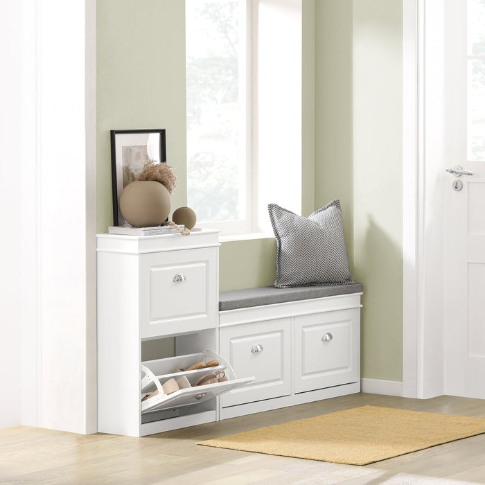 Scarpiera Salvaspazio Slim Portascarpe Salvaspazio Regolabili 54x24x83cm Bianco FSR78-W