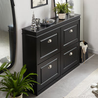 Scarpiera salvaspazio Slim Mobili per Scarpe Serie Scarpiere 105x24x83cm Nero FSR79-SCH