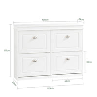 Scarpiera salvaspazio Slim Mobili per Scarpe Serie Scarpiere 105x24x83cm Bianco FSR79-W