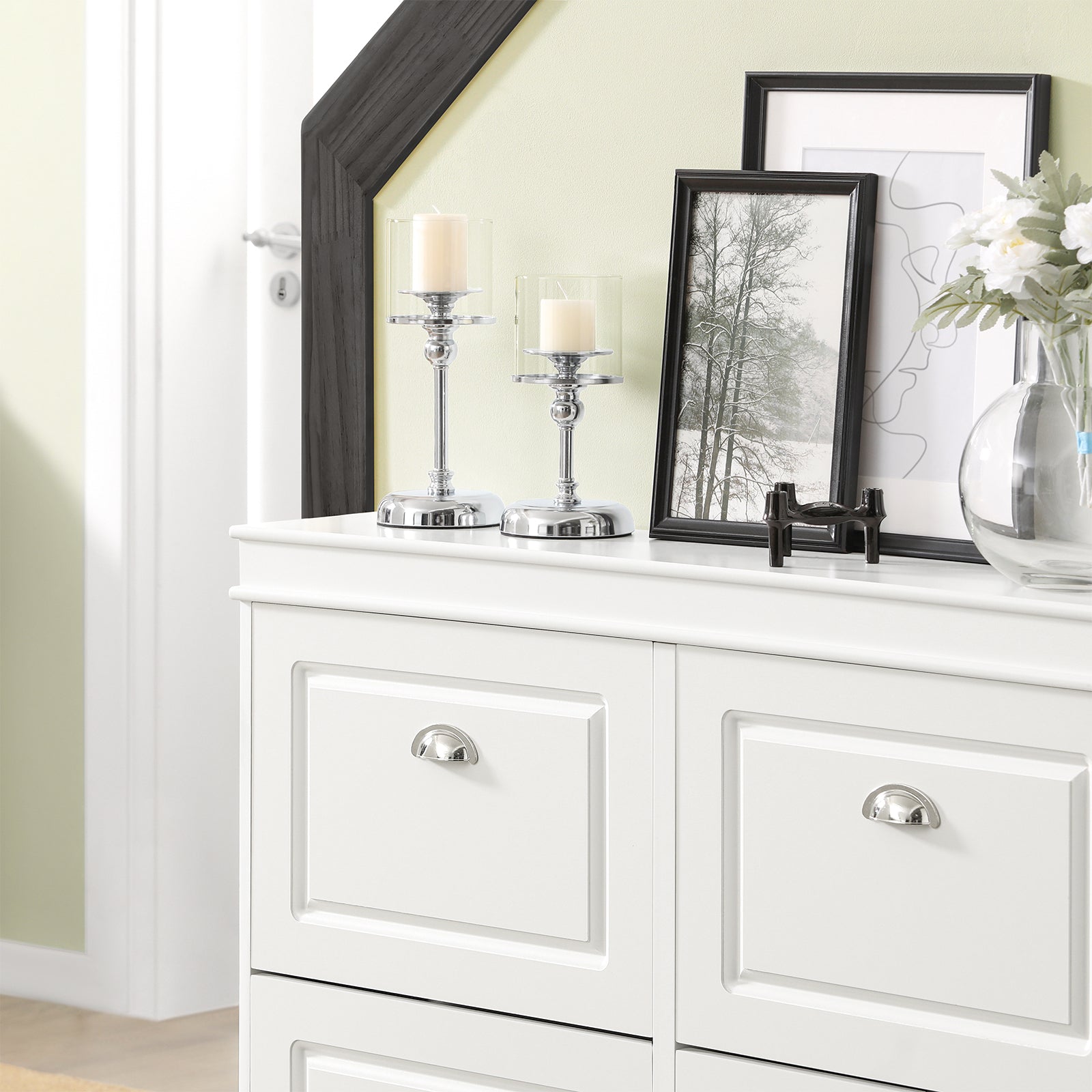 Scarpiera salvaspazio Slim Mobili per Scarpe Serie Scarpiere 105x24x83cm Bianco FSR79-W