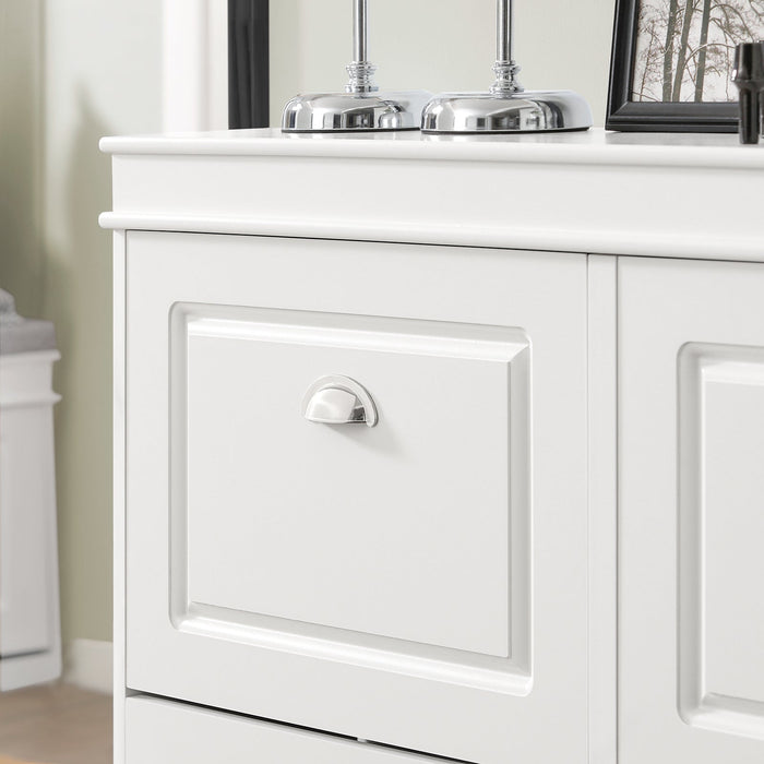 Scarpiera salvaspazio Slim Mobili per Scarpe Serie Scarpiere 105x24x83cm Bianco FSR79-W