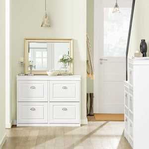 Scarpiera salvaspazio Slim Mobili per Scarpe Serie Scarpiere 105x24x83cm Bianco FSR79-W