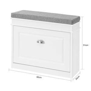 Mobili per Scarpe Serie Scarpiere 1 anta 1 cuscino 60x24x51cm bianco FSR82-K-W