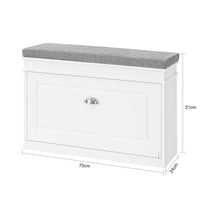 Mobili per Scarpe Serie Scarpiere 1 anta 1 cuscino 75x24x51cm bianco FSR82-L-W