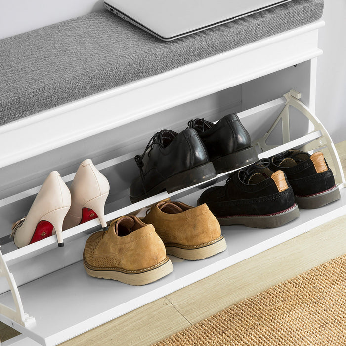 Mobili per Scarpe Serie Scarpiere 1 anta 1 cuscino 75x24x51cm bianco FSR82-L-W