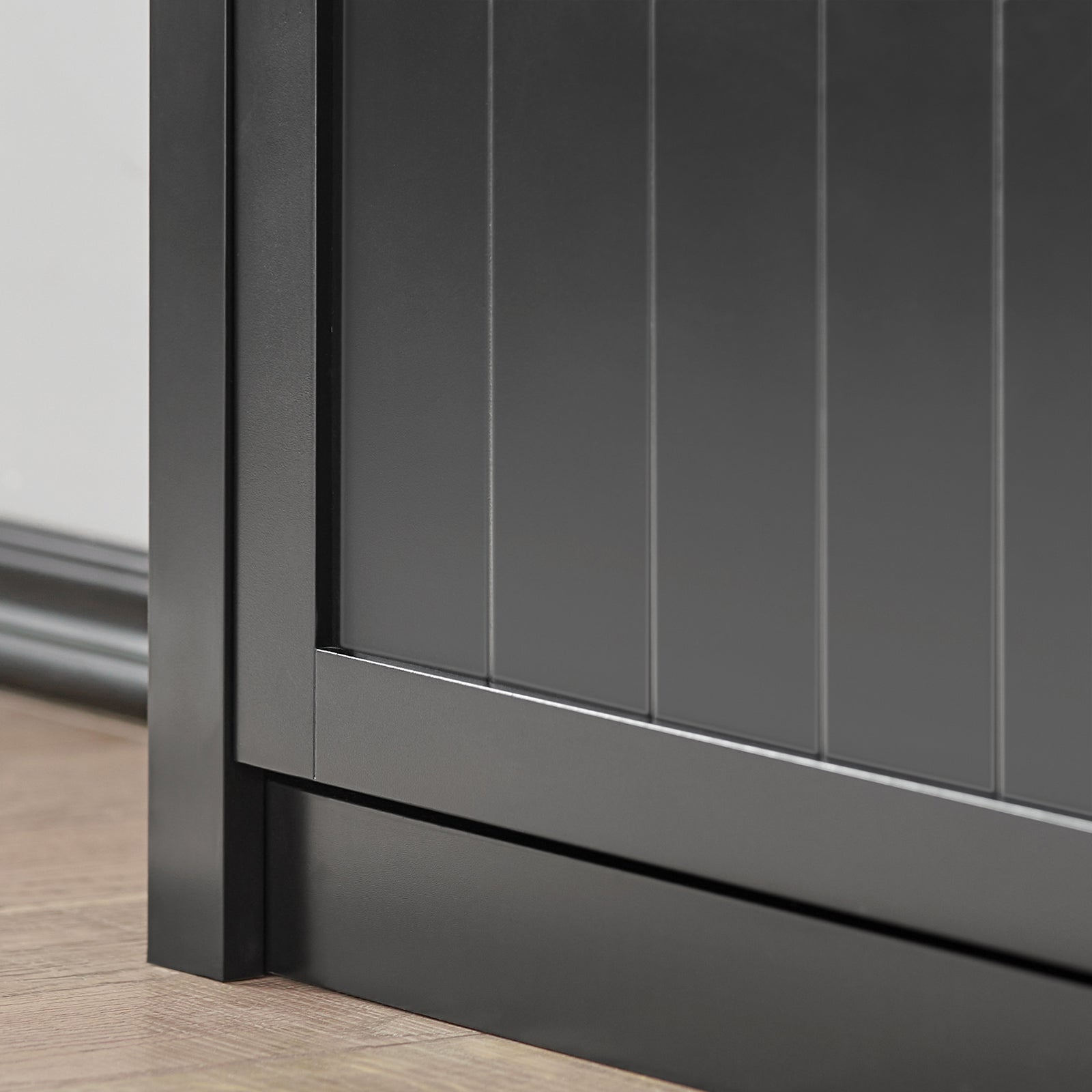 Scarpiera con 2 ante e 4 ripiani con scomparto aggiuntivo per scarpe L80*P24*A110 cm Nero FSR87-SCH SoBuy