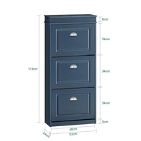 Scarpiera salvaspazio Slim, portascarpe salvaspazio Regolabili Blu L53*P24*A118 cm FSR94-B