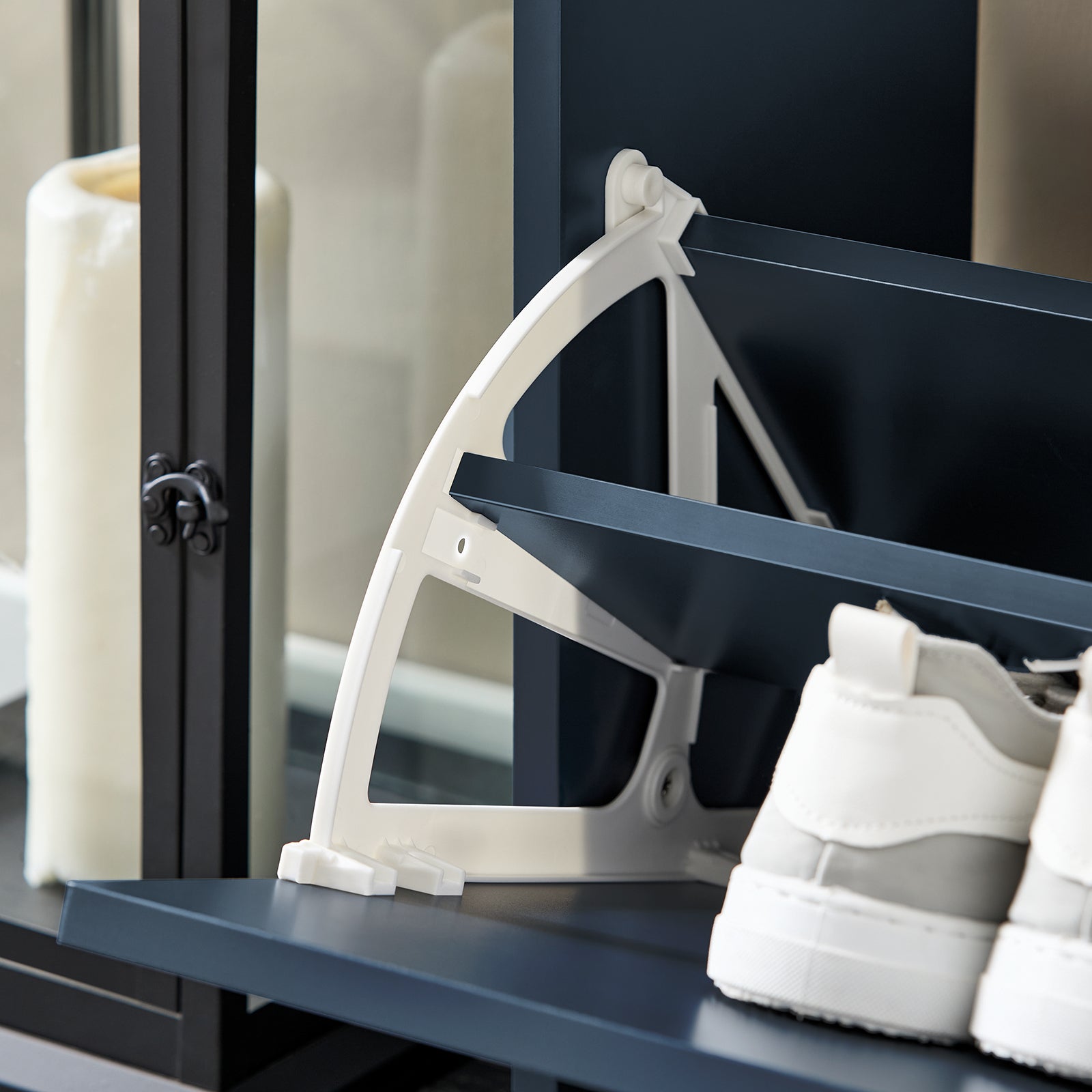 Scarpiera salvaspazio Slim, portascarpe salvaspazio Regolabili Blu L53*P24*A118 cm FSR94-B