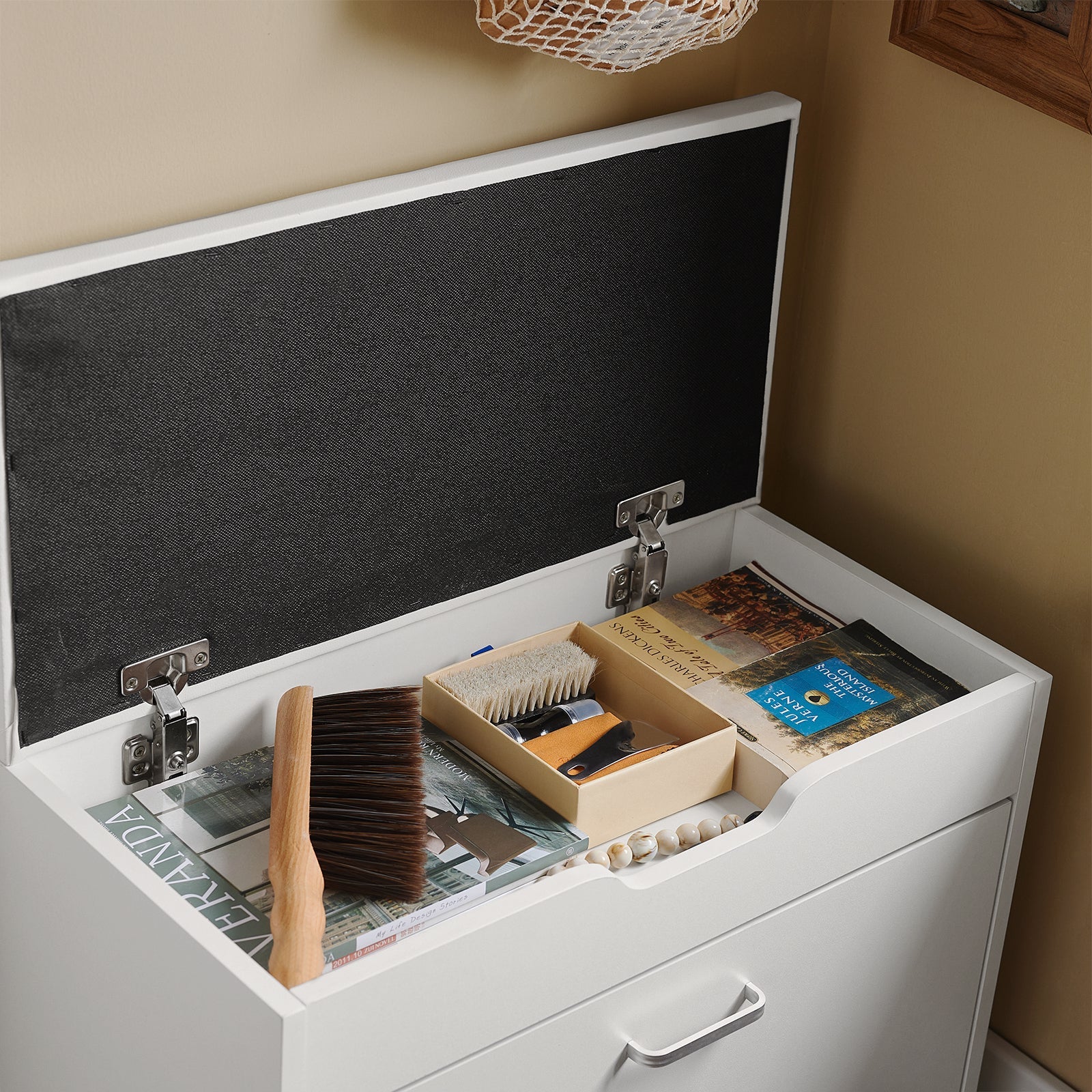 Scarpiera Salvaspazio Slim, Portascarpe Salvaspazio Regolabili,Scarpiere,Scarpiera Pieghevole L60*P30*A50 Cm, Bianco FSR95-W SoBuy