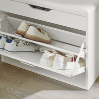 Scarpiera Salvaspazio Slim, Portascarpe Salvaspazio Regolabili,Scarpiere,Scarpiera Pieghevole L60*P30*A50 Cm, Bianco FSR95-W SoBuy