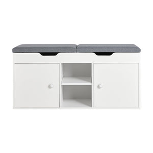 Scarpiera da Ingresso Cassapanca Portascarpe con Cuscino  FSR96-W