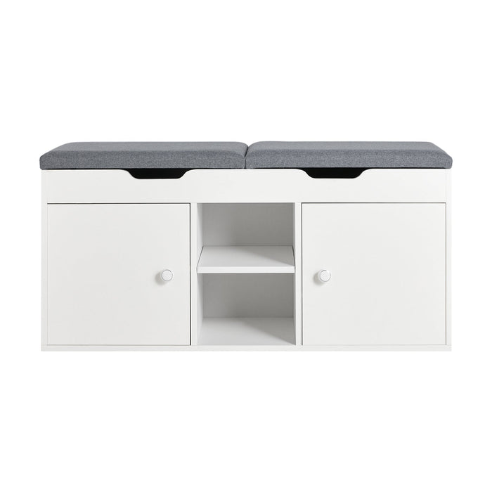 Scarpiera da Ingresso Cassapanca Portascarpe con Cuscino  FSR96-W