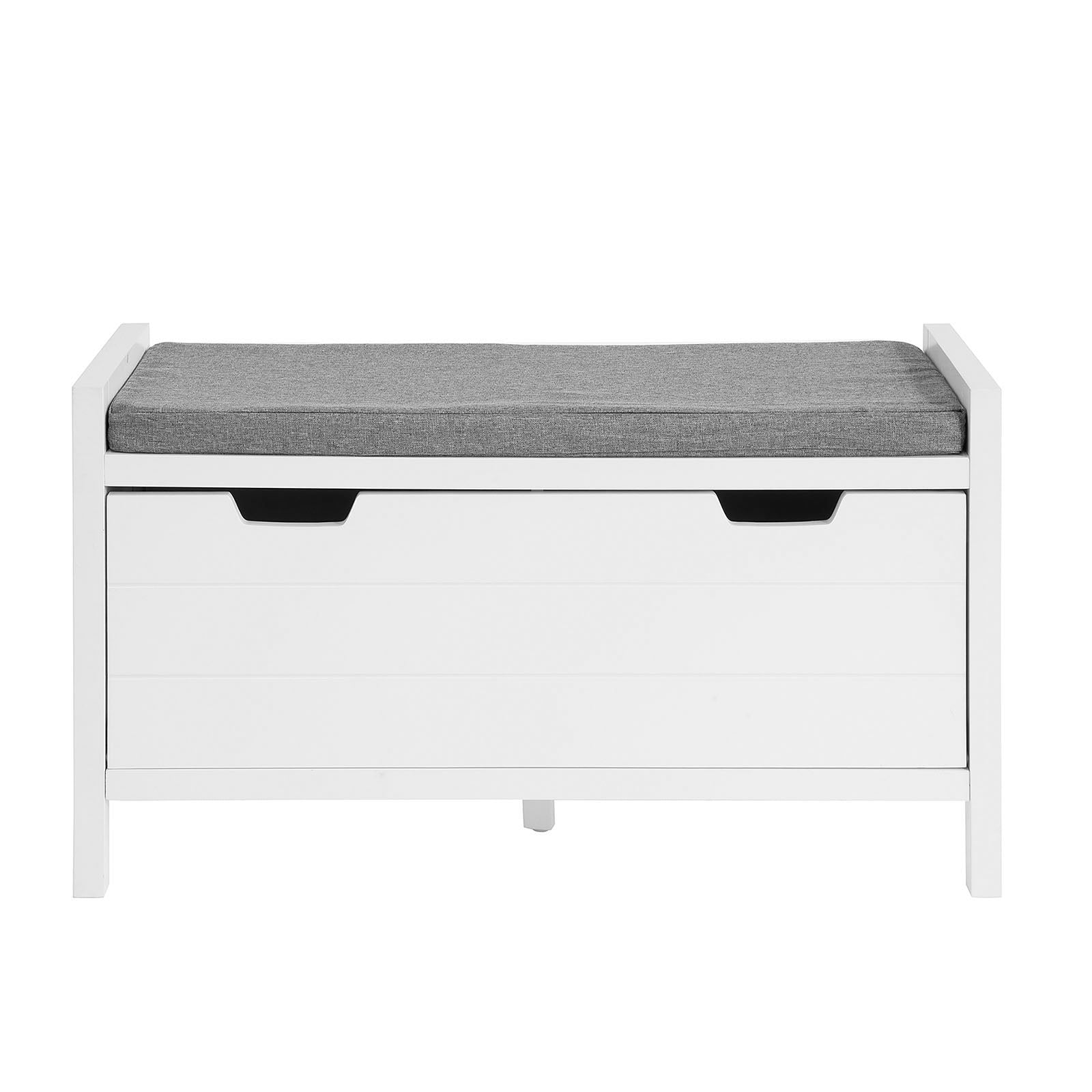 Mobile scarpiera Panca Ingresso Panca con cuscino seduta cassapanca Contenitore Moderna L91*P30*A50 cm, FSR97-W