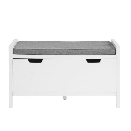 Mobile scarpiera Panca Ingresso Panca con cuscino seduta cassapanca Contenitore Moderna L91*P30*A50 cm, FSR97-W