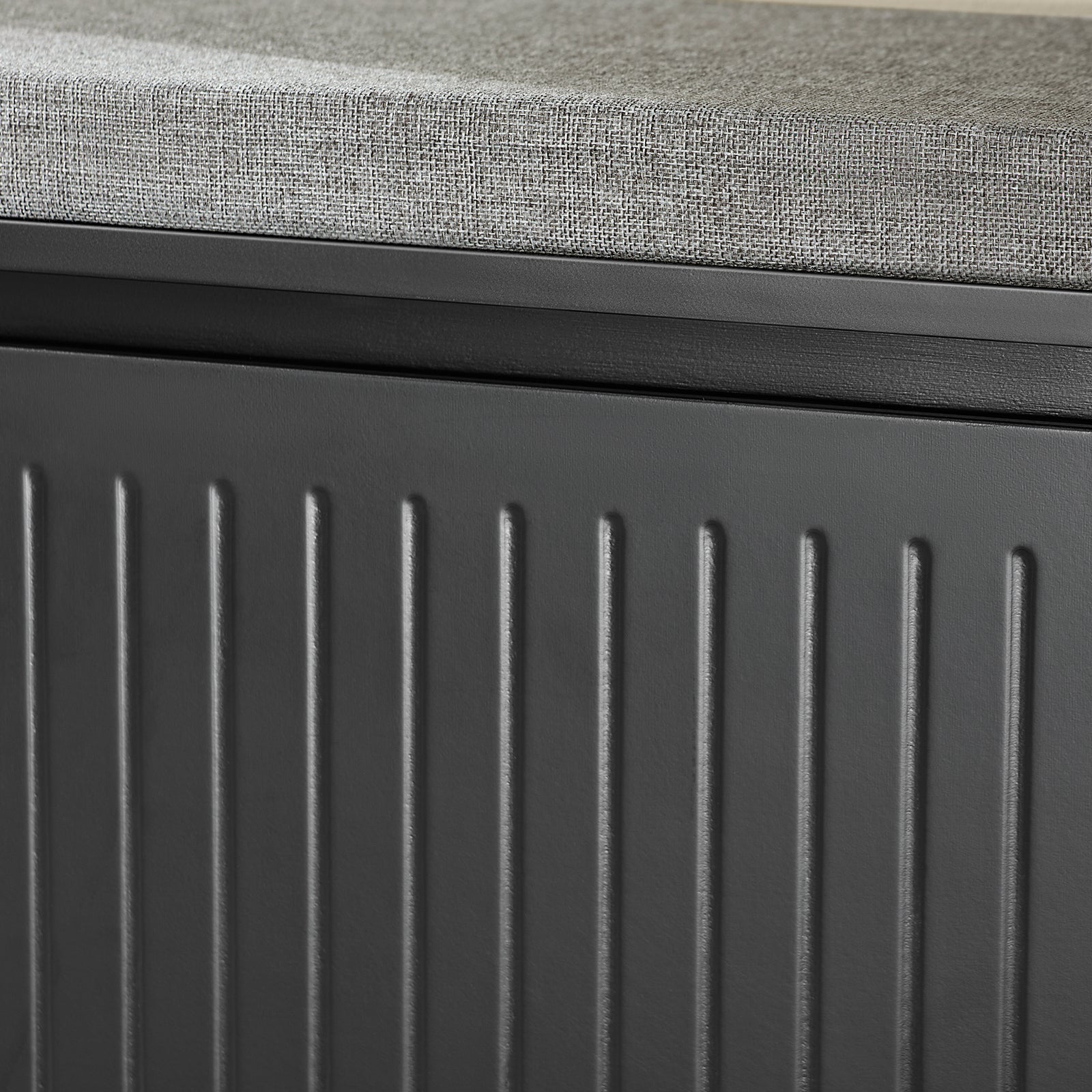 Scarpiera da Ingresso Scarpiera con ribalta Cassapanca Portascarpe con cuscino,Nero, L62xP25xA46cm FSR98-SCH