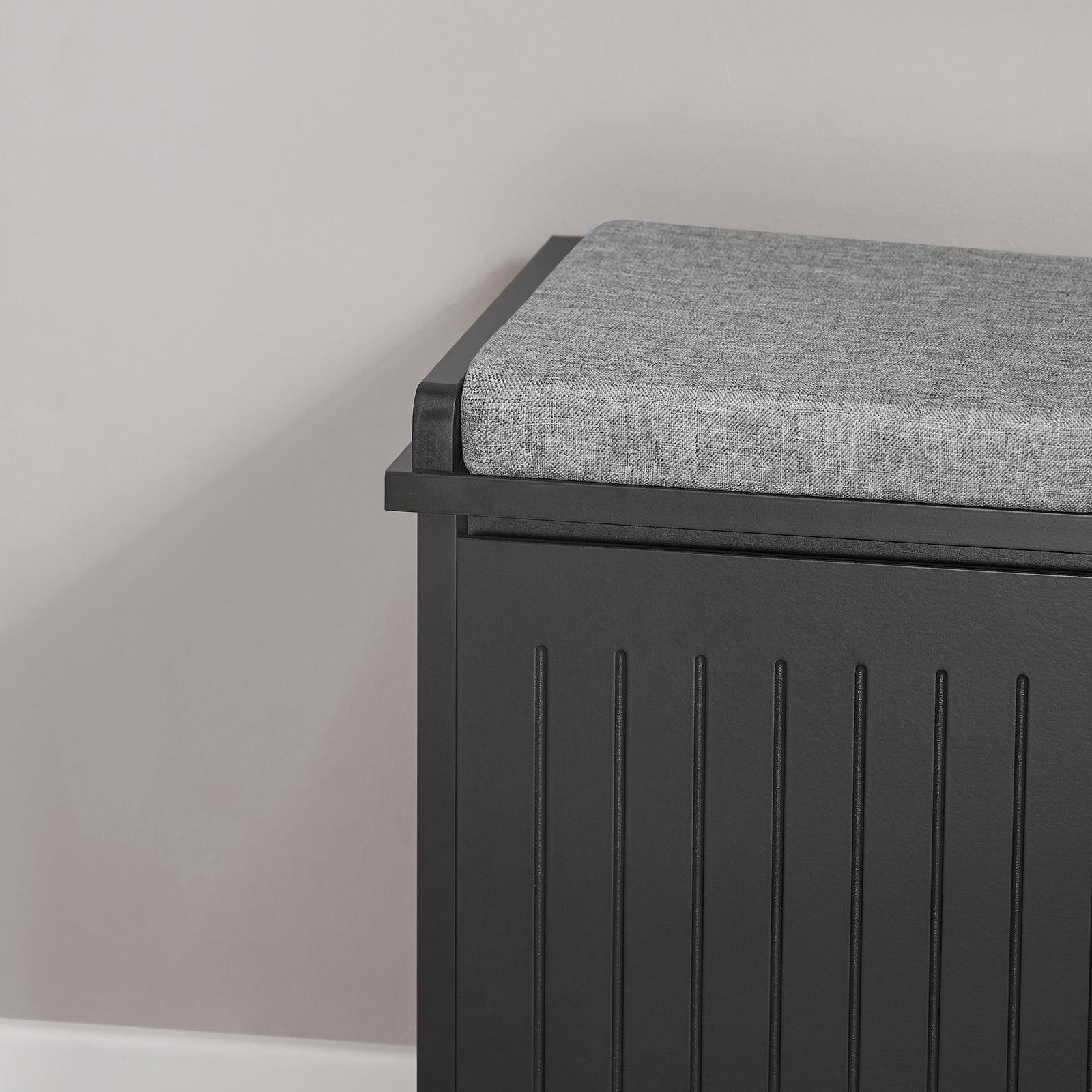 Scarpiera con patta e cuscino per scarpe, 62x46x26 cm colore nero FSR98-SCH