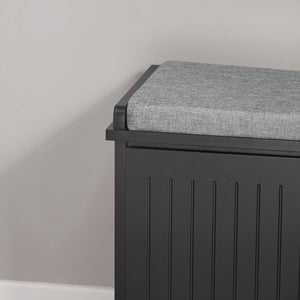 Scarpiera con patta e cuscino per scarpe, 62x46x26 cm colore nero FSR98-SCH