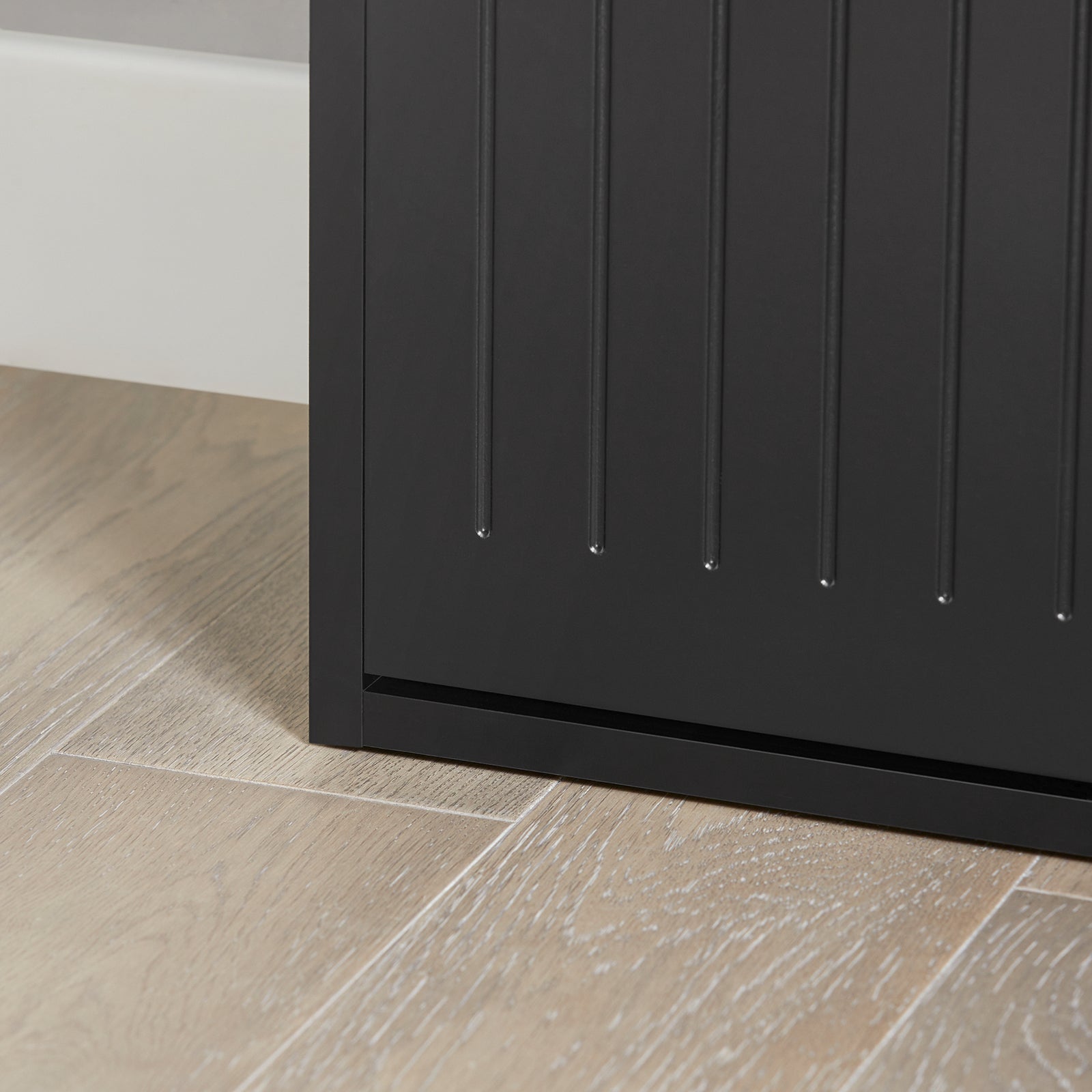 Scarpiera con patta e cuscino per scarpe, 62x46x26 cm colore nero FSR98-SCH