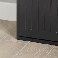 Scarpiera con patta e cuscino per scarpe, 62x46x26 cm colore nero FSR98-SCH