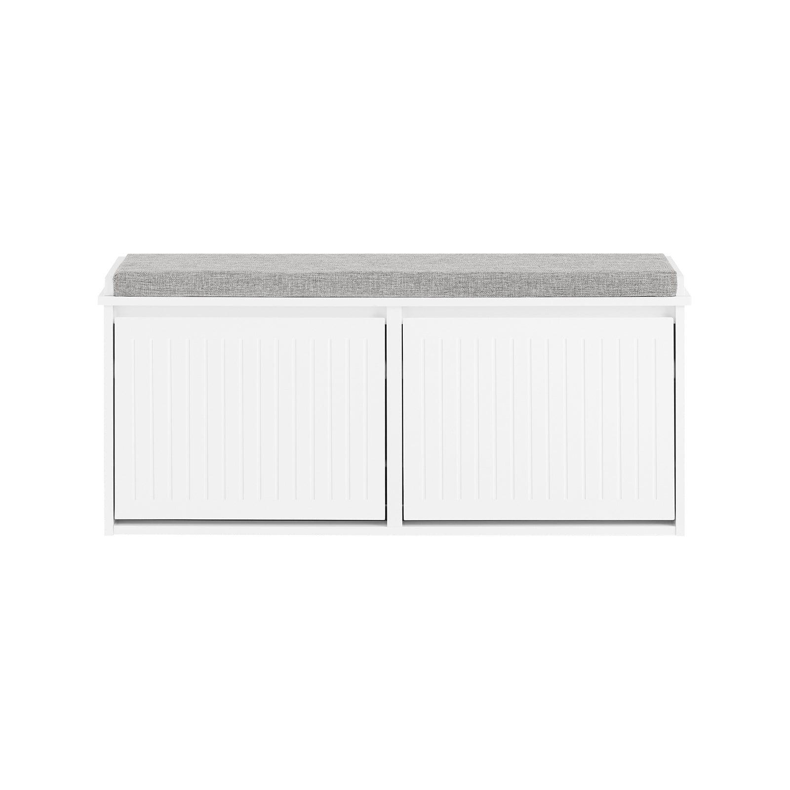 Scarpiera con patta e cuscino per scarpe, 100x46x26cm colore bianco FSR98-XL-W