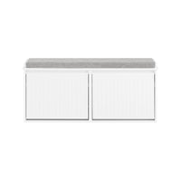 Scarpiera con patta e cuscino per scarpe, 100x46x26cm colore bianco FSR98-XL-W