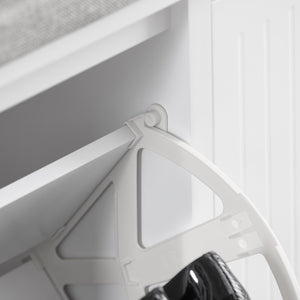 Scarpiera con patta e cuscino per scarpe, 100x46x26cm colore bianco FSR98-XL-W