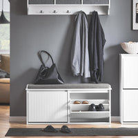 Scarpiera con patta e cuscino per scarpe, 100x46x26cm colore bianco FSR98-XL-W