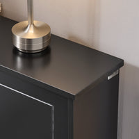 Scarpiera Slim con 2 ante e 2 ripiani Salvaspazio Nero 76x18x79cm FSR99-SCH