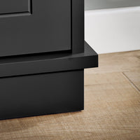 Scarpiera Slim con 2 ante e 2 ripiani Salvaspazio Nero 76x18x79cm FSR99-SCH