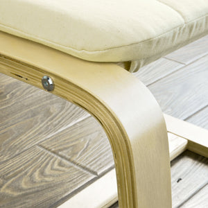 Poggiapiedi Poggia Gambe in Betulla Sgabello Poggiapiedi Bianco FST38-W