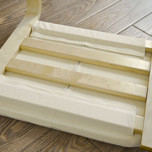 Poggiapiedi Poggia Gambe in Betulla Sgabello Poggiapiedi Bianco FST38-W