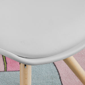 SoBuy FST46-W Sedia per bambini Sedia da cucina con schienale bianco Sgabello ES