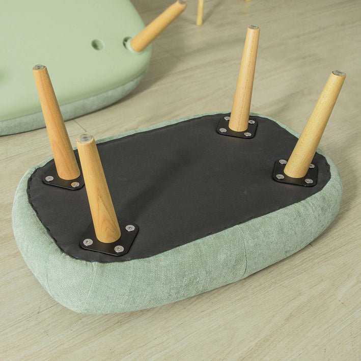 Poltrona Relax Imbottita con poggiapiedi Poltrona e Pouf Verde, scandinave Verde FST63-GR