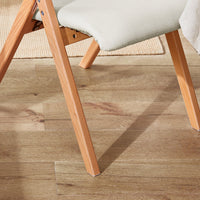 Sedia Pieghevole Sedia da cucina con sedile e schienale imbottiti Sedia da scrivania in faggio bianco FST92-W