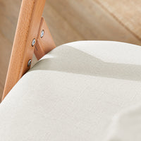 Sedia Pieghevole Sedia da cucina con sedile e schienale imbottiti Sedia da scrivania in faggio bianco FST92-W