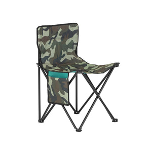 Sedia pieghevole da campeggio, Sedia da pesca per esterno Verde Astratto Camuffare 45x43x74 cm FST96-TN