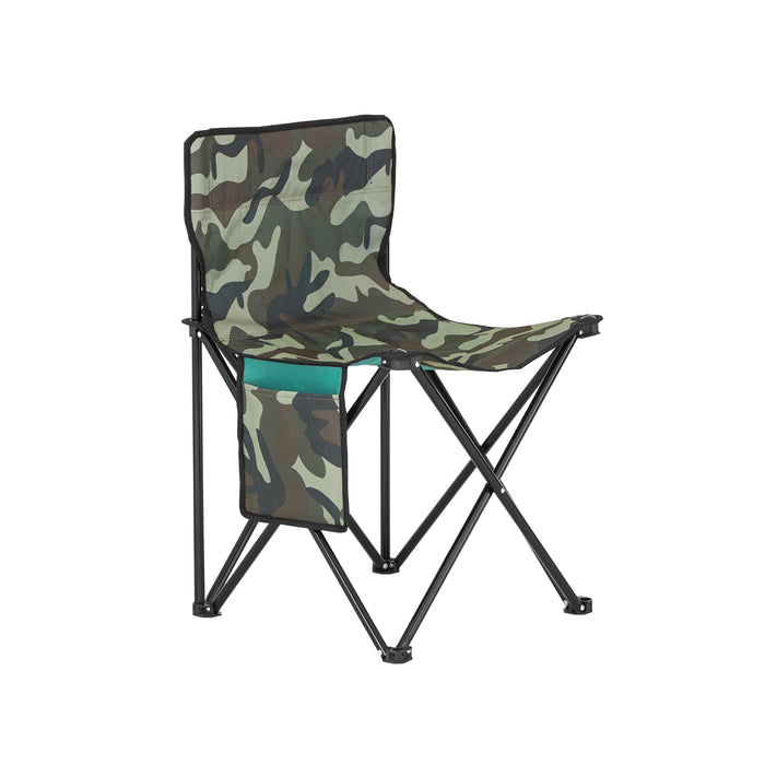 Sedia pieghevole da campeggio, Sedia da pesca per esterno Verde Astratto Camuffare 45x43x74 cm FST96-TN