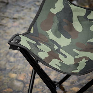 Sedia pieghevole da campeggio, Sedia da pesca per esterno Verde Astratto Camuffare 45x43x74 cm FST96-TN