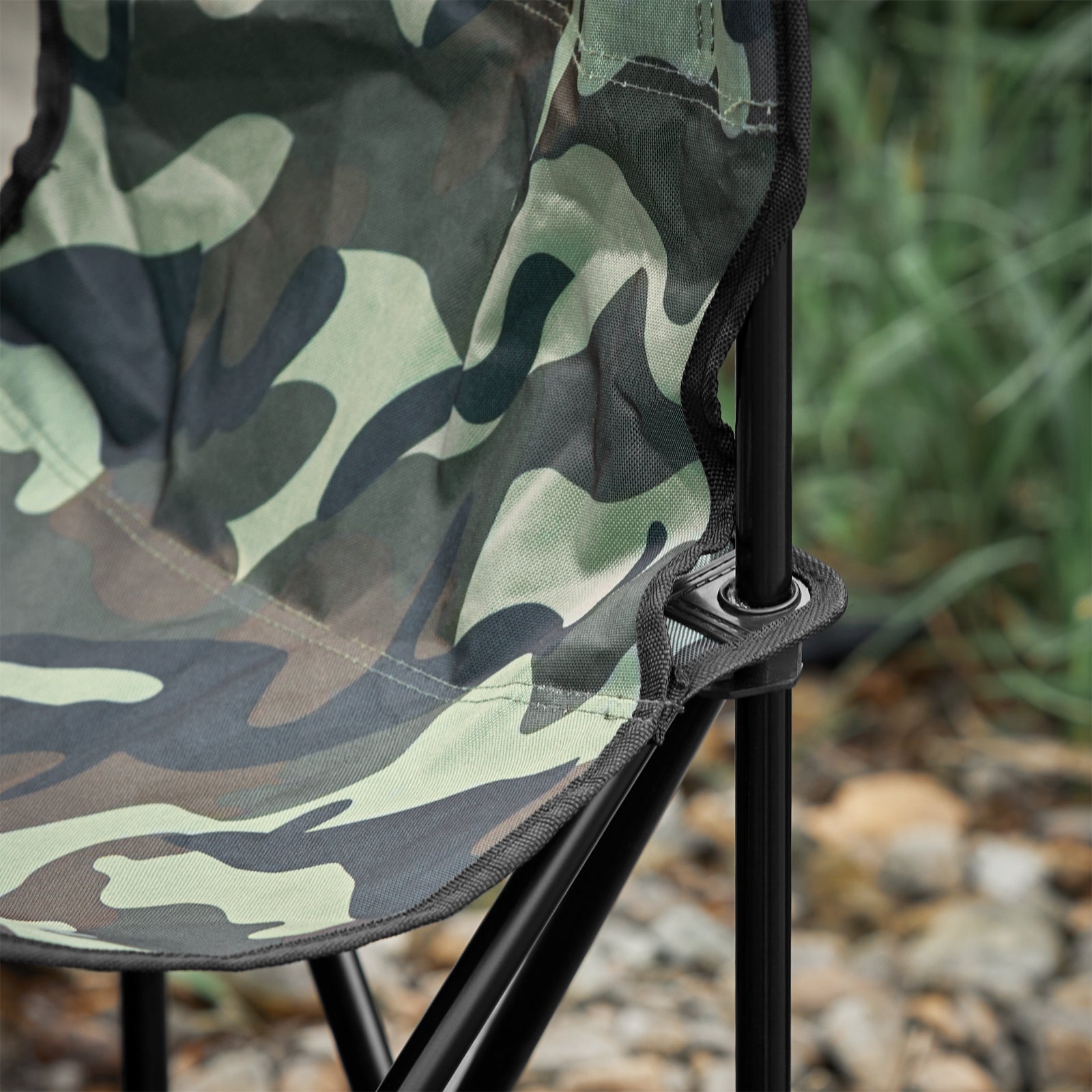 Sedia pieghevole da campeggio, Sedia da pesca per esterno Verde Astratto Camuffare 45x43x74 cm FST96-TN