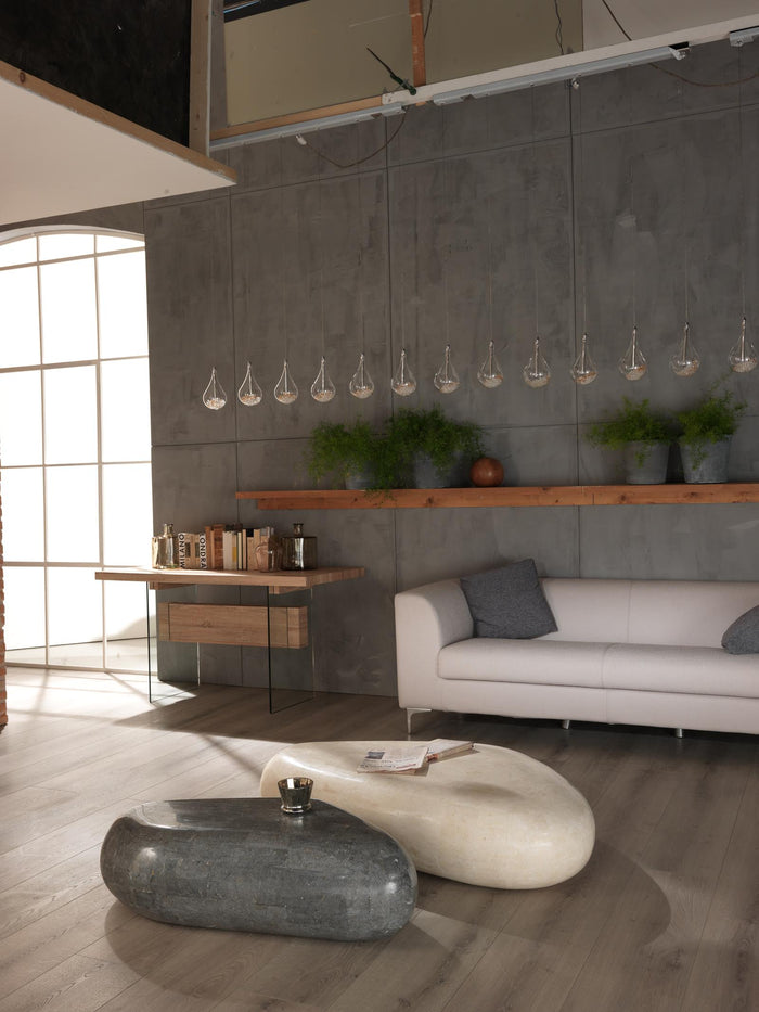 Sasso big - Tavolino (74 x 123 x 27h) in Pietra fossile beige