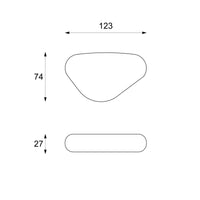 Sasso big - Tavolino (74 x 123 x 27h) in Pietra fossile beige