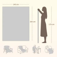 Coperta Elettrica 160x140 cm con 5 Livelli di Calore e 2 Telecomandi, in Pile e Poliestere Grigio